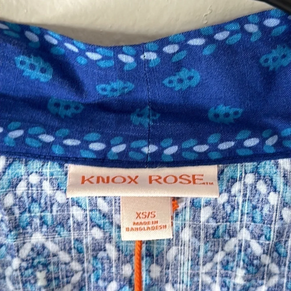 Women's Size XS/S Top Blue Knox Rose - Picture 4 of 4